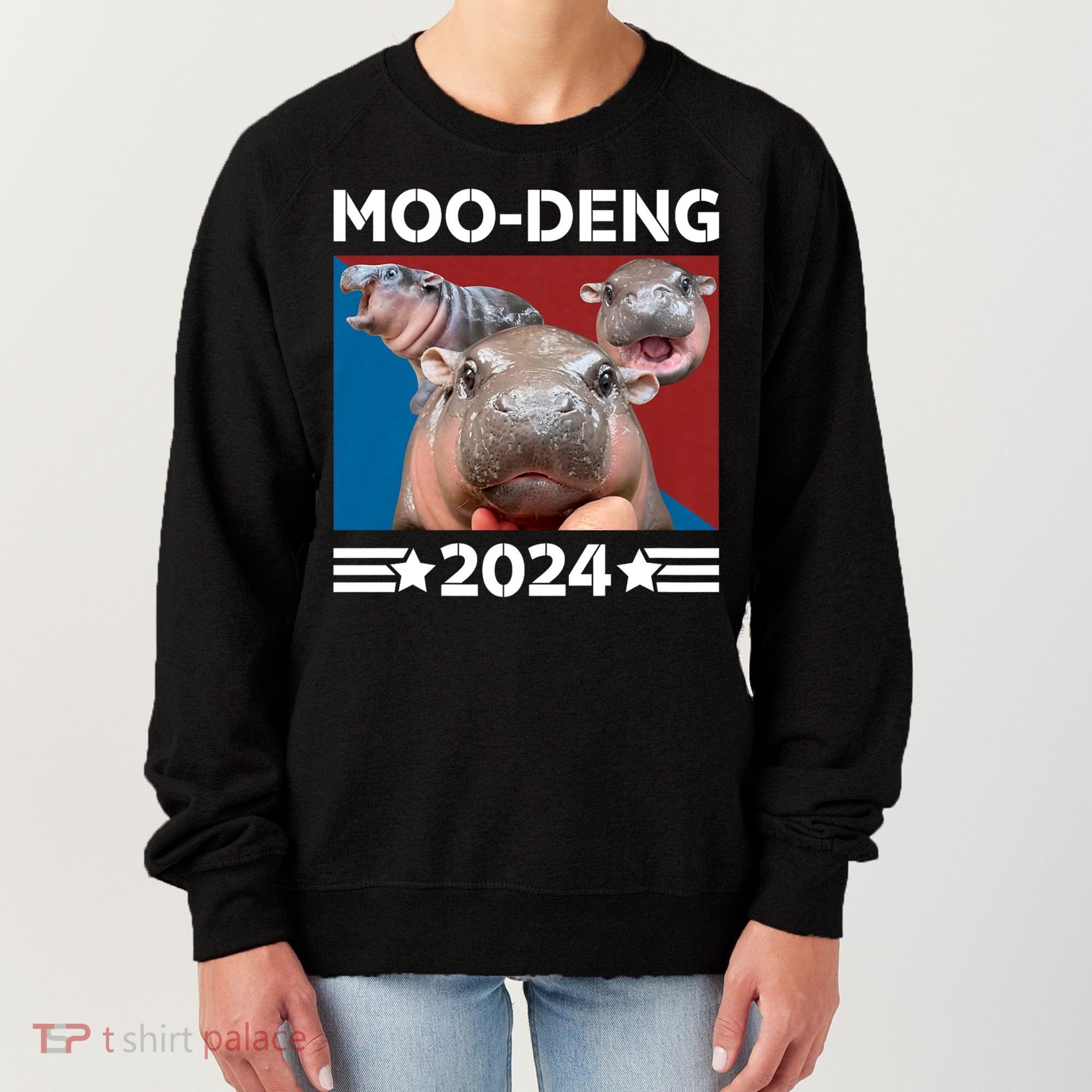 Moo Deng 2024 For President Women's Sweatshirt