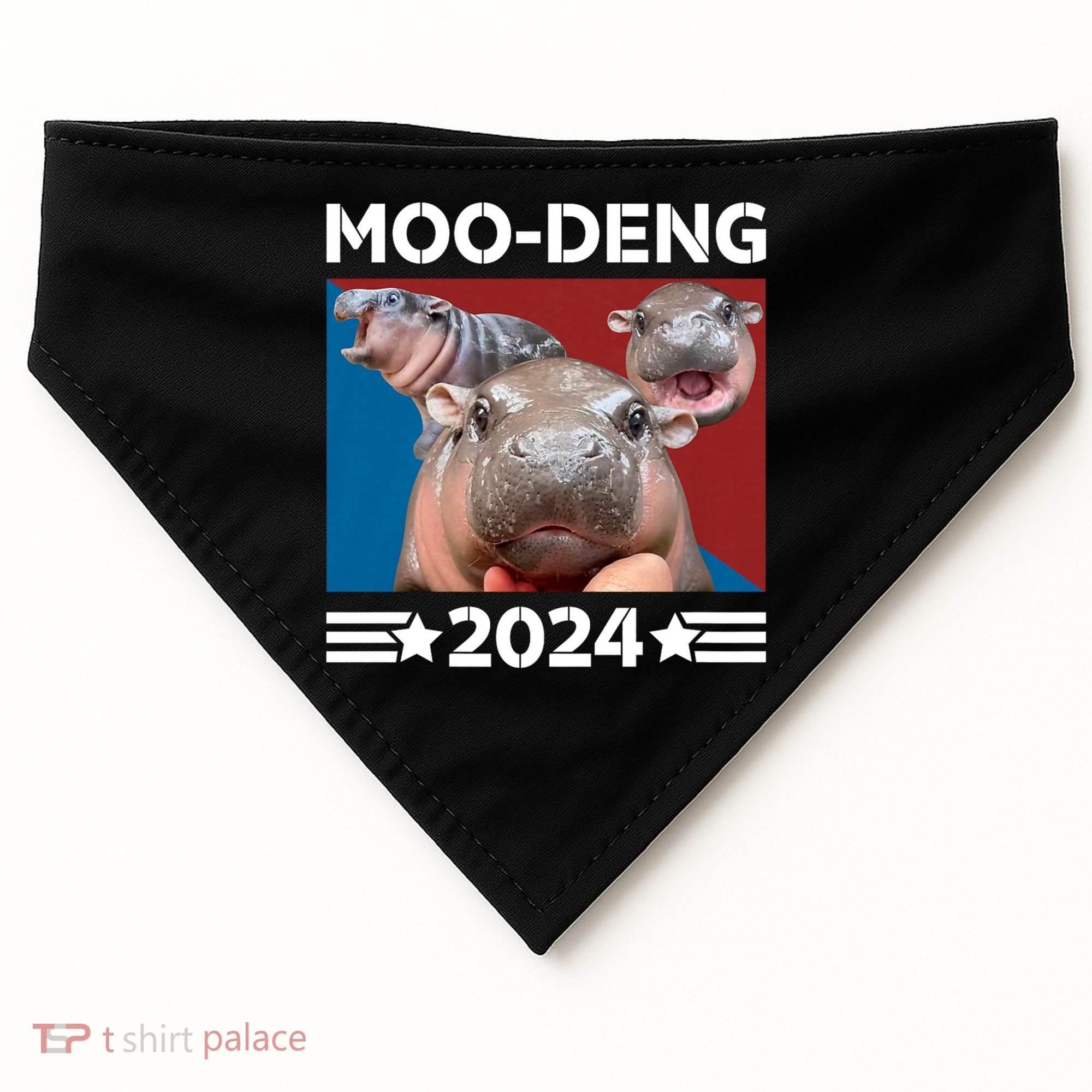 Moo Deng 2024 For President USA-Made Doggie Bandana