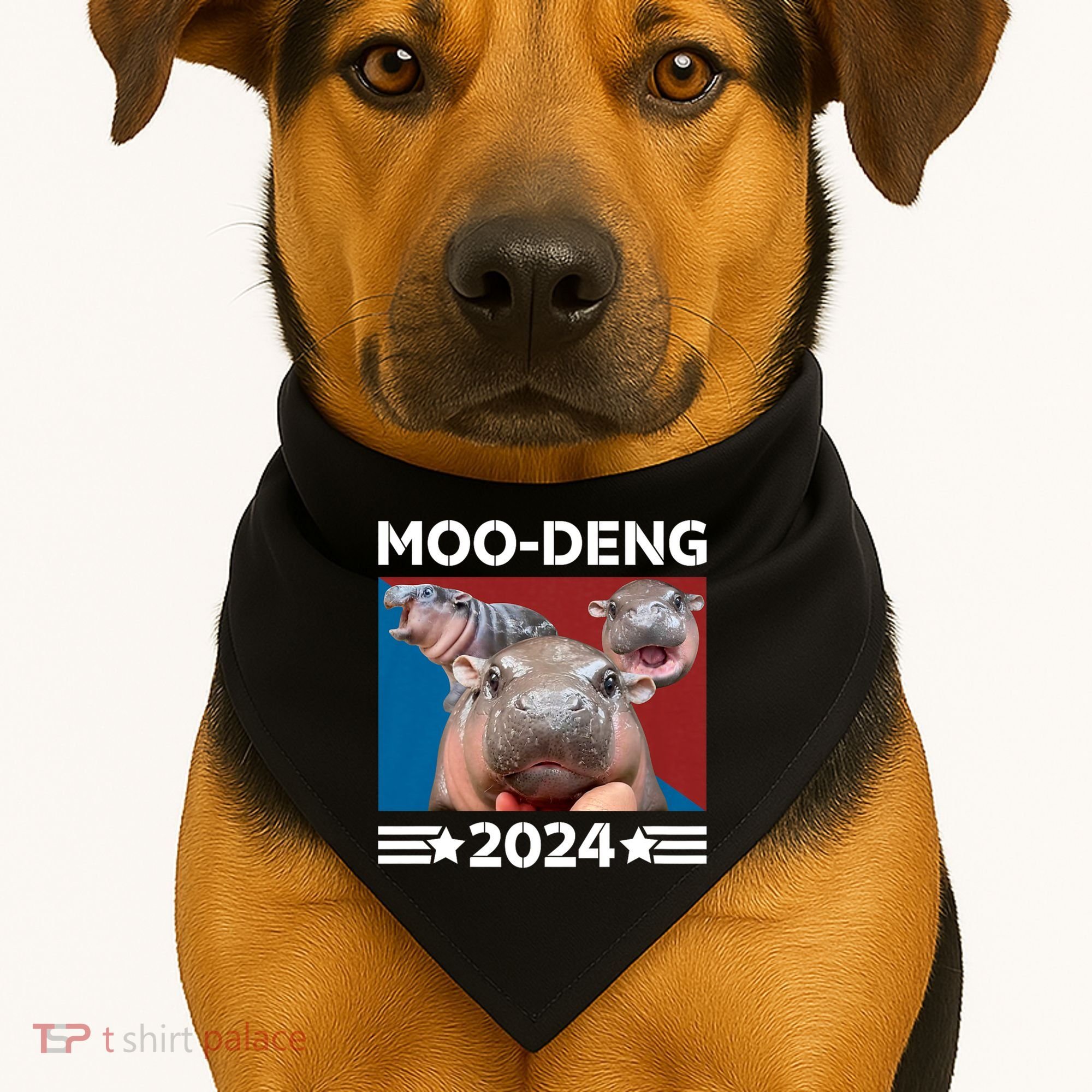 Moo Deng 2024 For President USA-Made Doggie Bandana