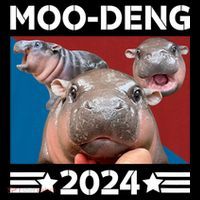 Moo Deng 2024 For President Women's Hoodie thumb 2