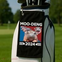 Moo Deng 2024 For President Golf Towel thumb 2