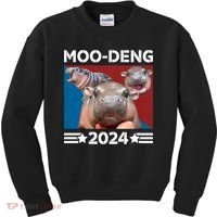 Moo Deng 2024 For President Kids Sweatshirt thumb 0