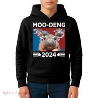 Moo Deng 2024 For President Kids Hoodie thumb 4