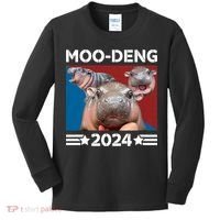 Moo Deng 2024 For President Kids Long Sleeve Shirt thumb 0