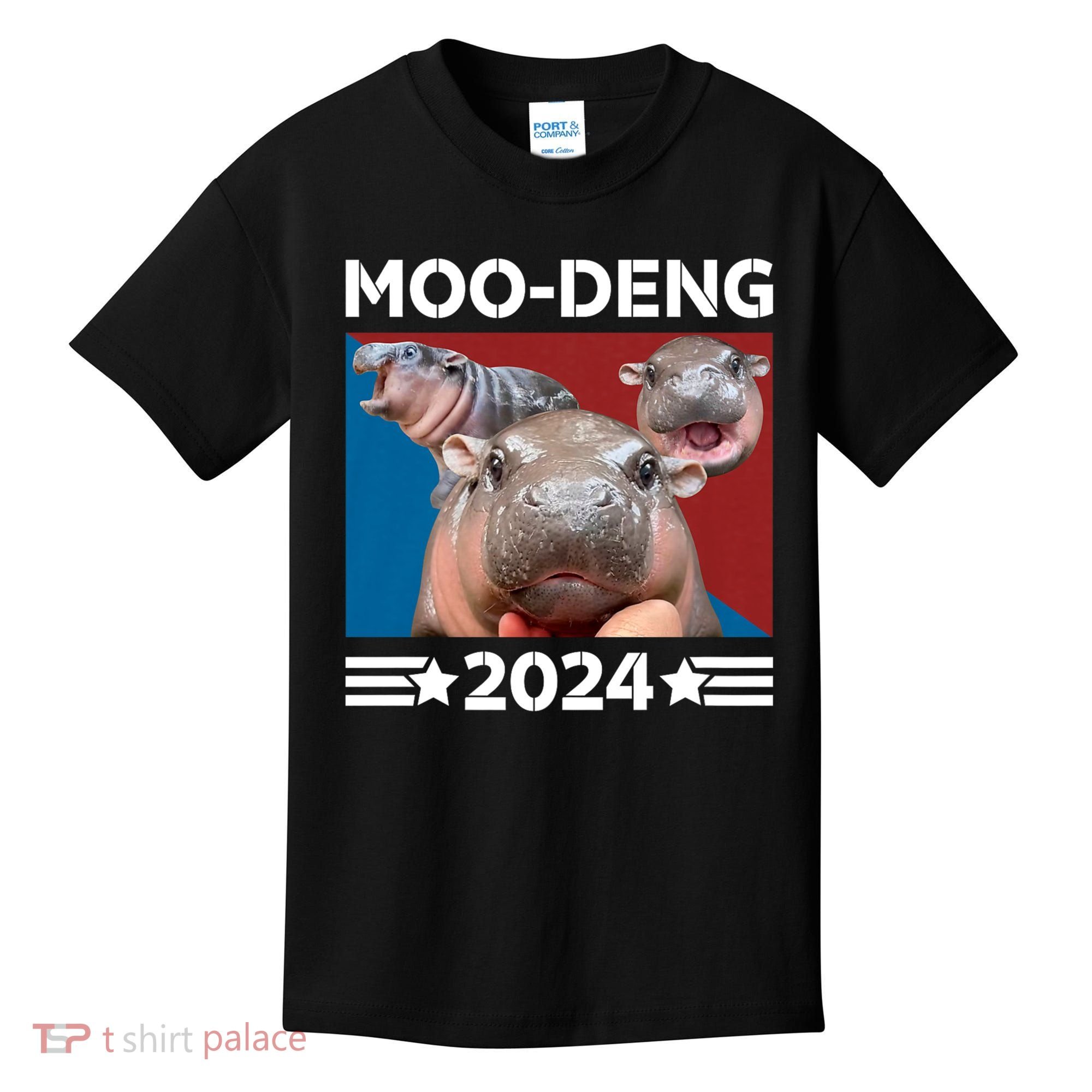 Moo Deng 2024 For President Kids T-Shirt