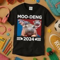 Moo Deng 2024 For President Kids T-Shirt thumb 3
