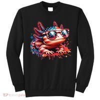 Memorial Day 4th Of July Axolotl Independence Day Usa Flag Sweatshirt thumb 0