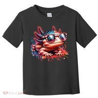 Memorial Day 4th Of July Axolotl Independence Day Usa Flag Toddler T-Shirt thumb 0
