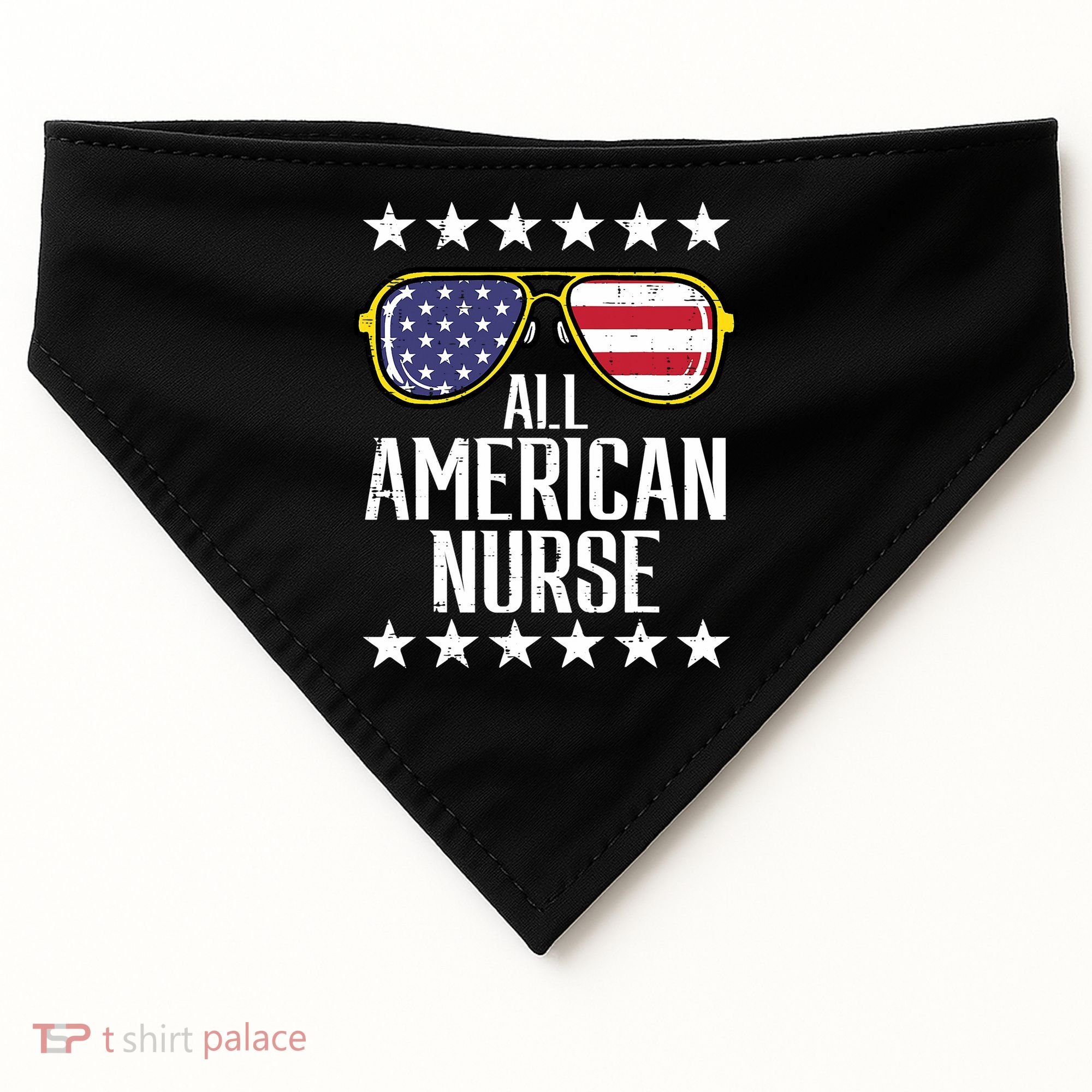 Memorial Day 4th Of July RN Nurse USA-Made Doggie Bandana