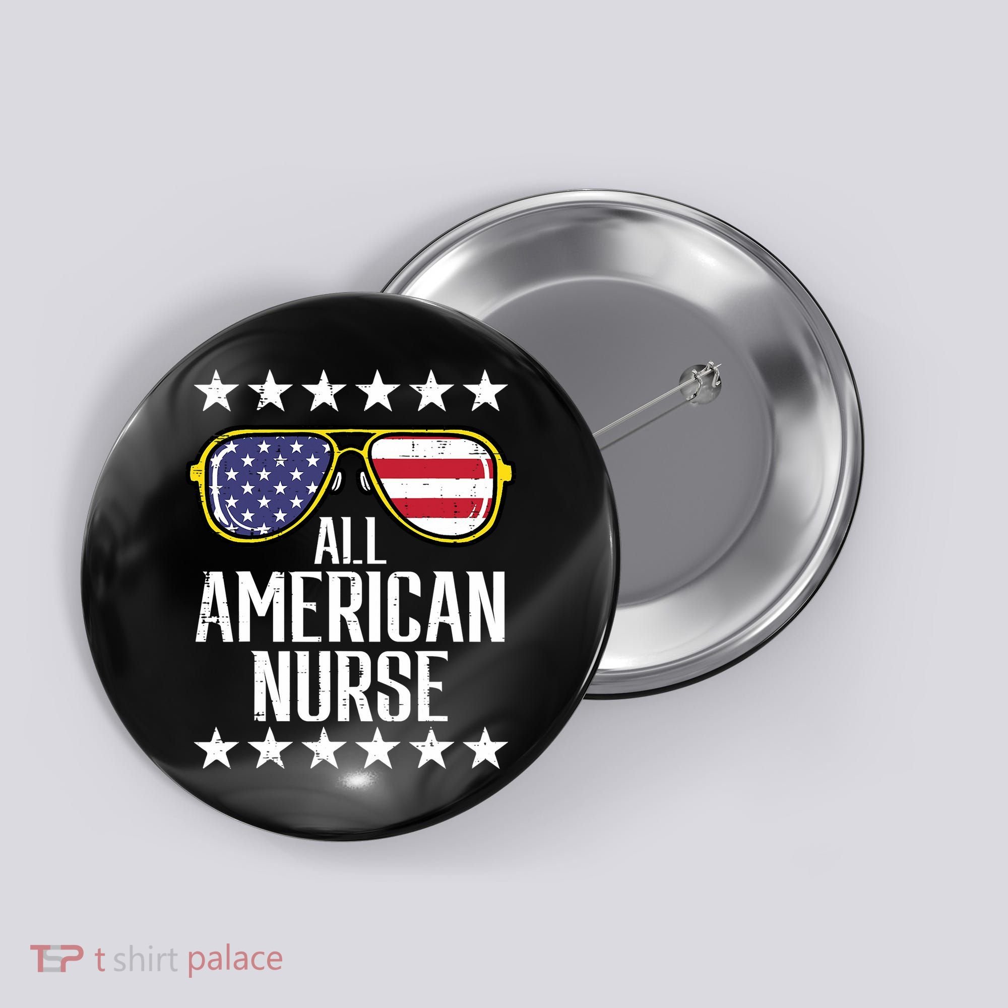 Memorial Day 4th Of July RN Nurse Button