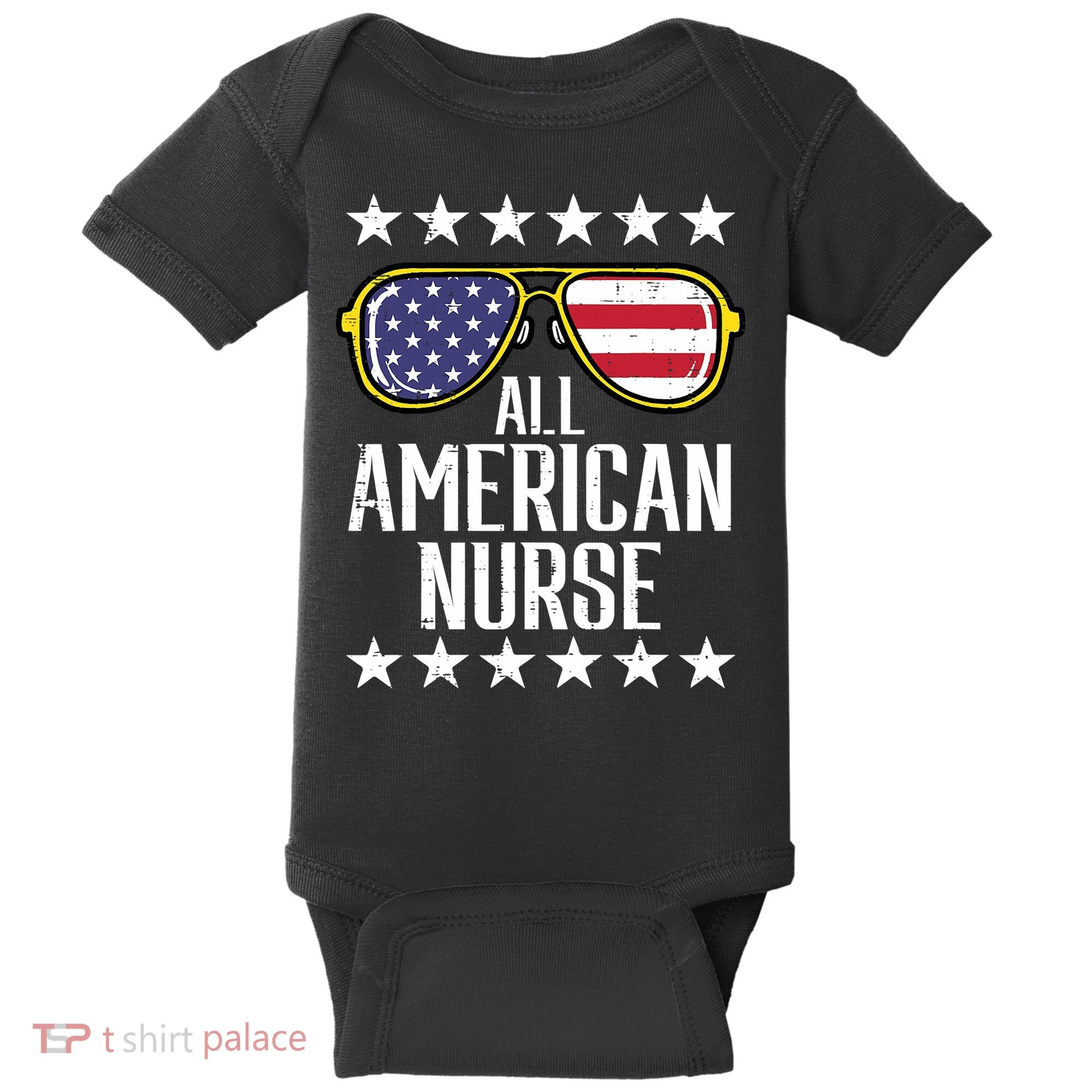 Memorial Day 4th Of July RN Nurse Baby Bodysuit