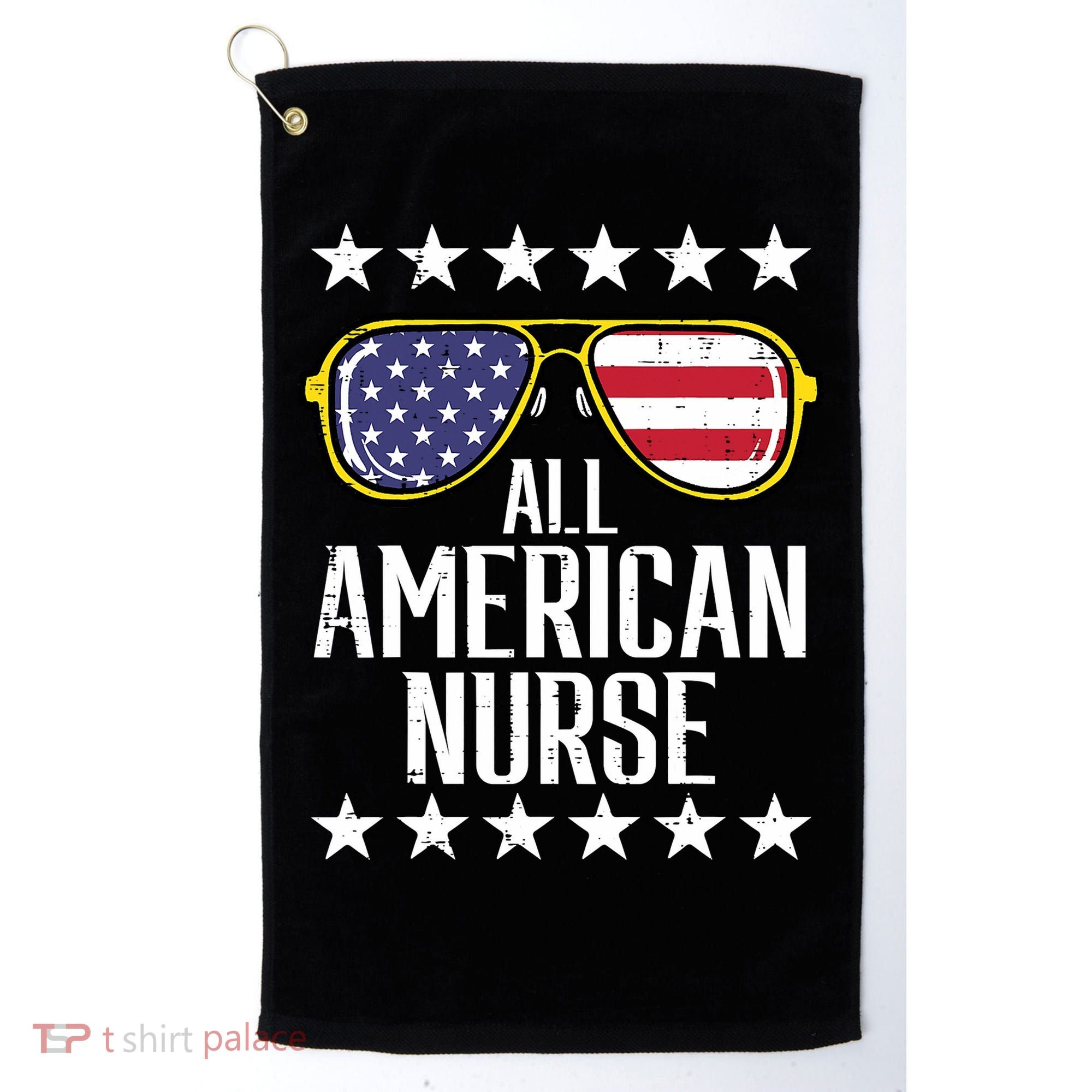 Memorial Day 4th Of July RN Nurse Golf Towel
