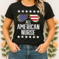 Memorial Day 4th Of July RN Nurse Women's T-Shirt thumb 2