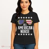 Memorial Day 4th Of July RN Nurse Women's T-Shirt thumb 4