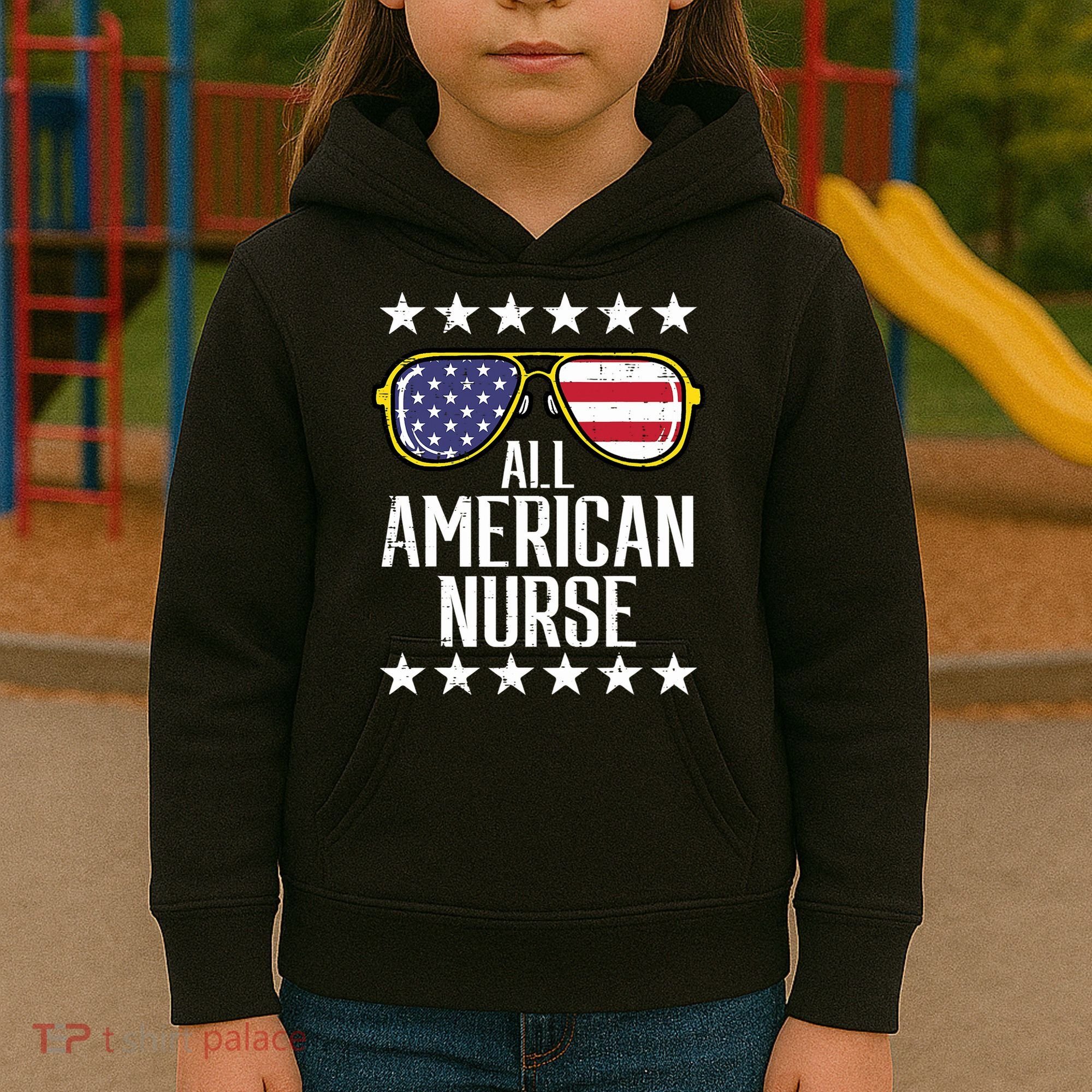 Memorial Day 4th Of July RN Nurse Kids Hoodie