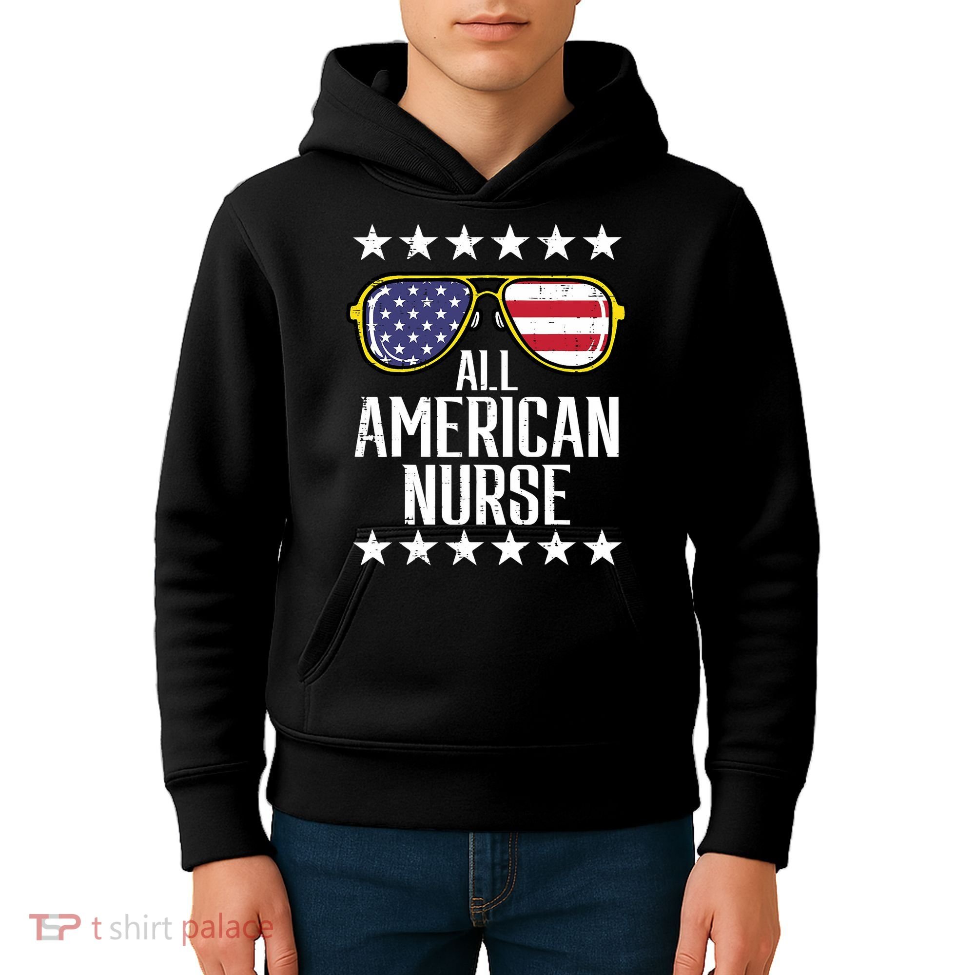 Memorial Day 4th Of July RN Nurse Kids Hoodie