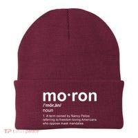 Moron Definition Anti Nancy Pelosi Funny Republican Beanie thumb 0