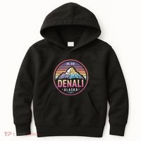 Mount Denali Alaska Mountaineer Climbing National Park Kids Hoodie thumb 0