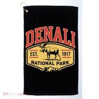 Mount Denali Alaska Mountaineer Climbing National Park Golf Towel thumb 0