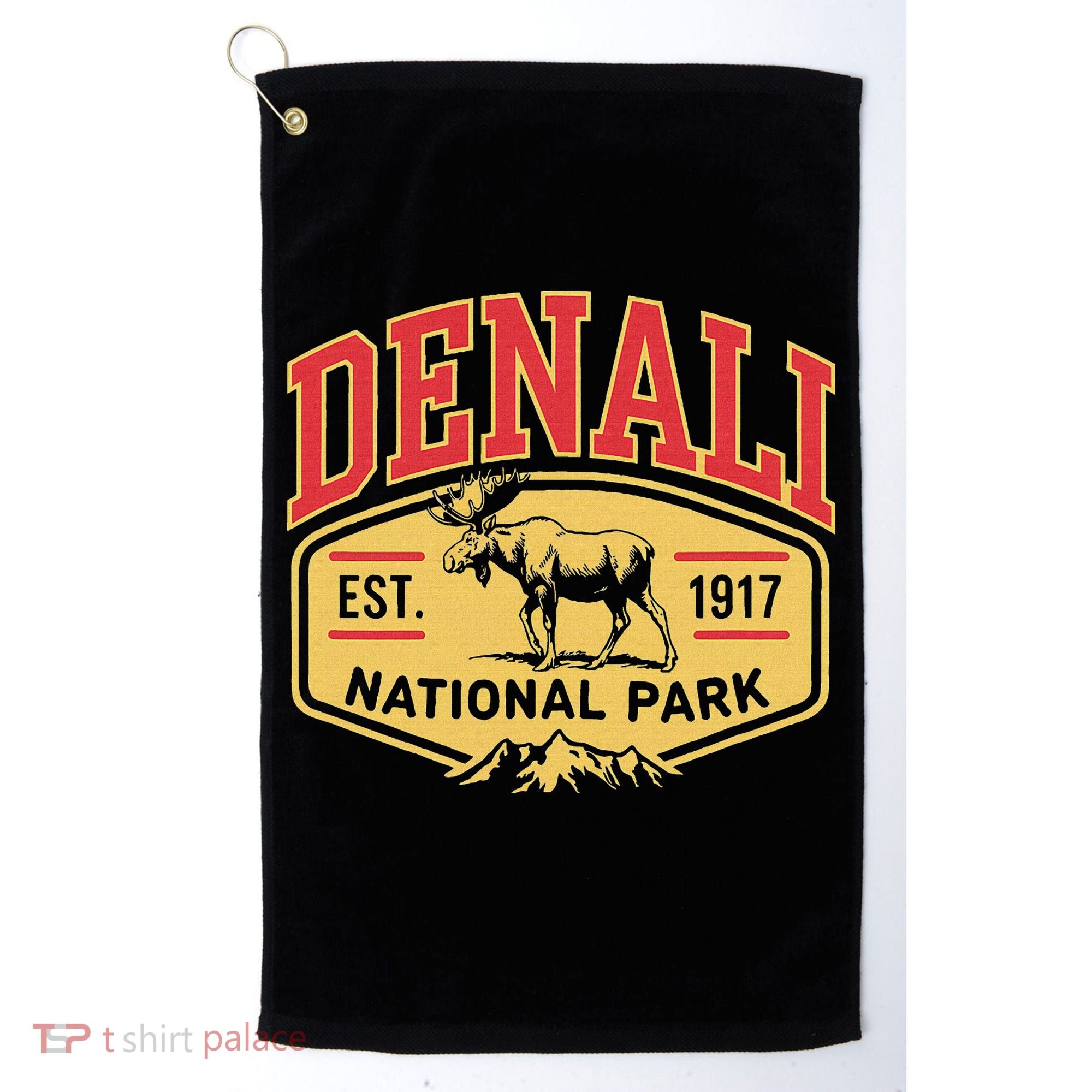 Mount Denali Alaska Mountaineer Climbing National Park Golf Towel