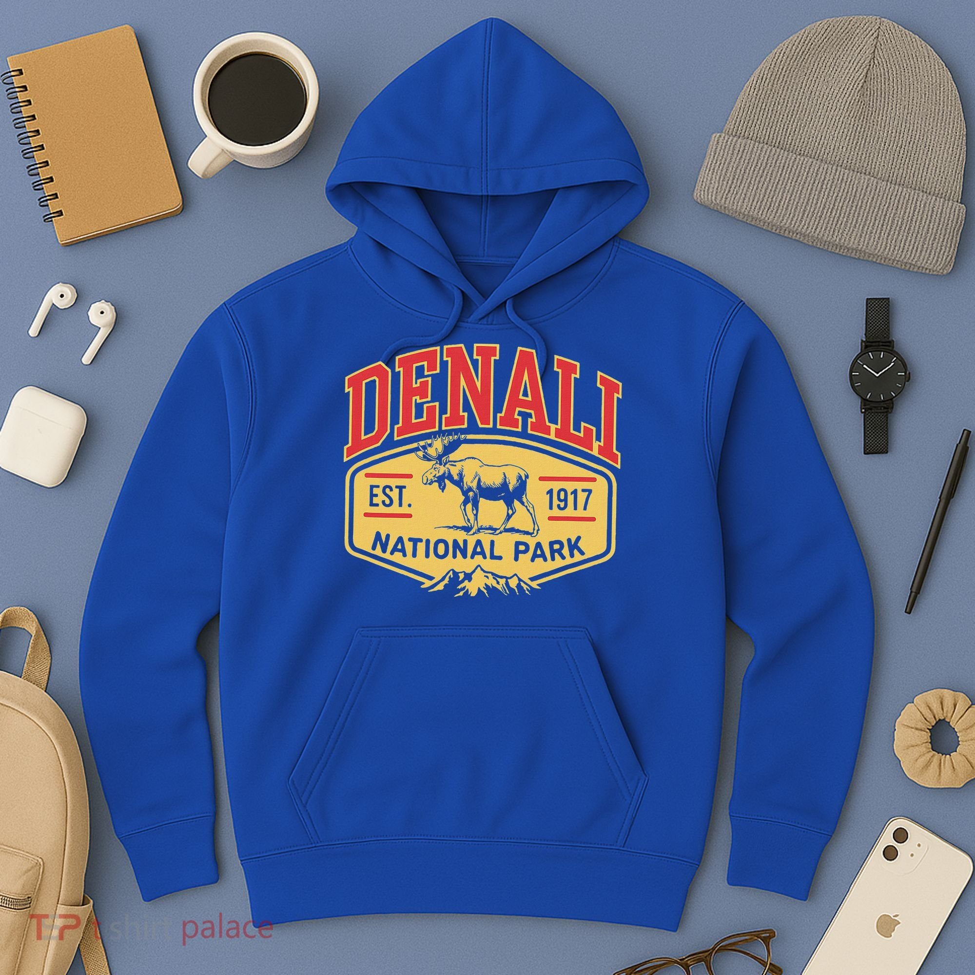 Mount Denali Alaska Mountaineer Climbing National Park Hoodie