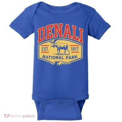 Mount Denali Alaska Mountaineer Climbing National Park Baby Bodysuit
