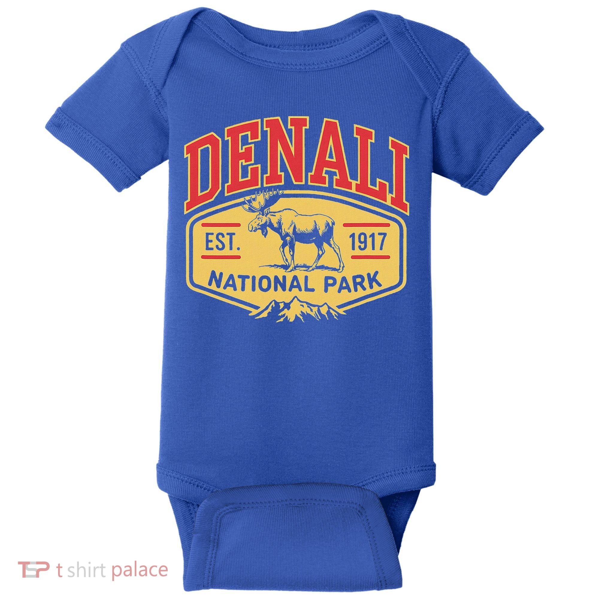 Mount Denali Alaska Mountaineer Climbing National Park Baby Bodysuit