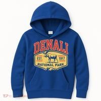 Mount Denali Alaska Mountaineer Climbing National Park Kids Hoodie thumb 0