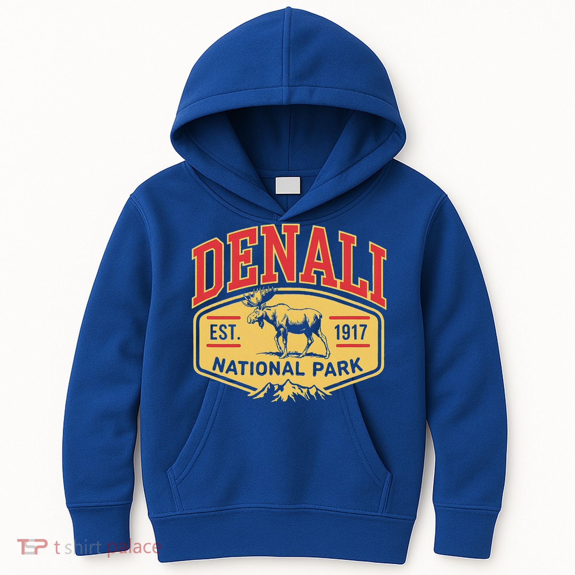 Mount Denali Alaska Mountaineer Climbing National Park Kids Hoodie
