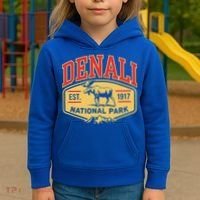 Mount Denali Alaska Mountaineer Climbing National Park Kids Hoodie thumb 3