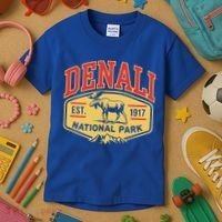 Mount Denali Alaska Mountaineer Climbing National Park Kids T-Shirt thumb 3