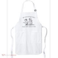 My Daughter And I Talk Shit About You Funny Meme Apron thumb 0