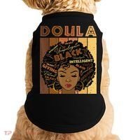 Melanin Doula Afro Hair Black History Month Doggie Tank thumb 0