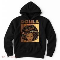 Melanin Doula Afro Hair Black History Month Hoodie thumb 0