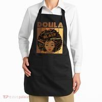 Melanin Doula Afro Hair Black History Month Apron thumb 2