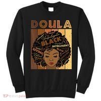 Melanin Doula Afro Hair Black History Month Sweatshirt thumb 0