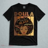 Melanin Doula Afro Hair Black History Month T-Shirt thumb 5