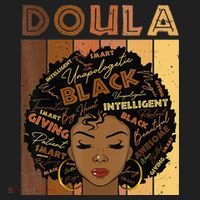 Melanin Doula Afro Hair Black History Month Beanie thumb 2