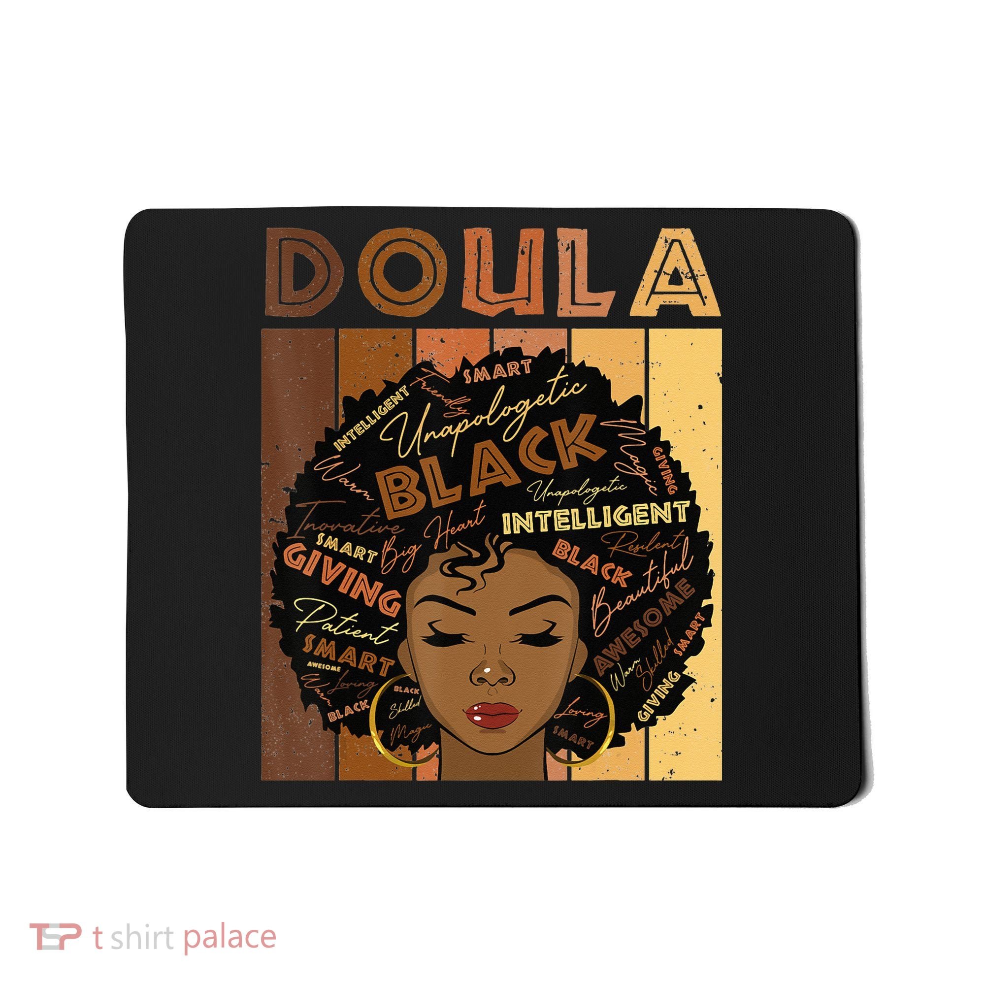Melanin Doula Afro Hair Black History Month Mousepad