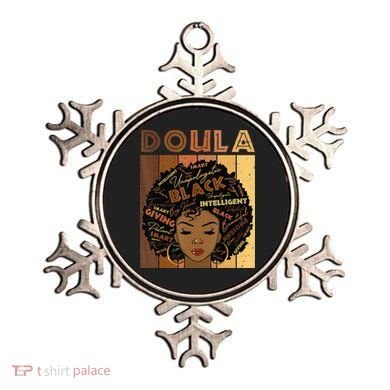 Melanin Doula Afro Hair Black History Month Ornament