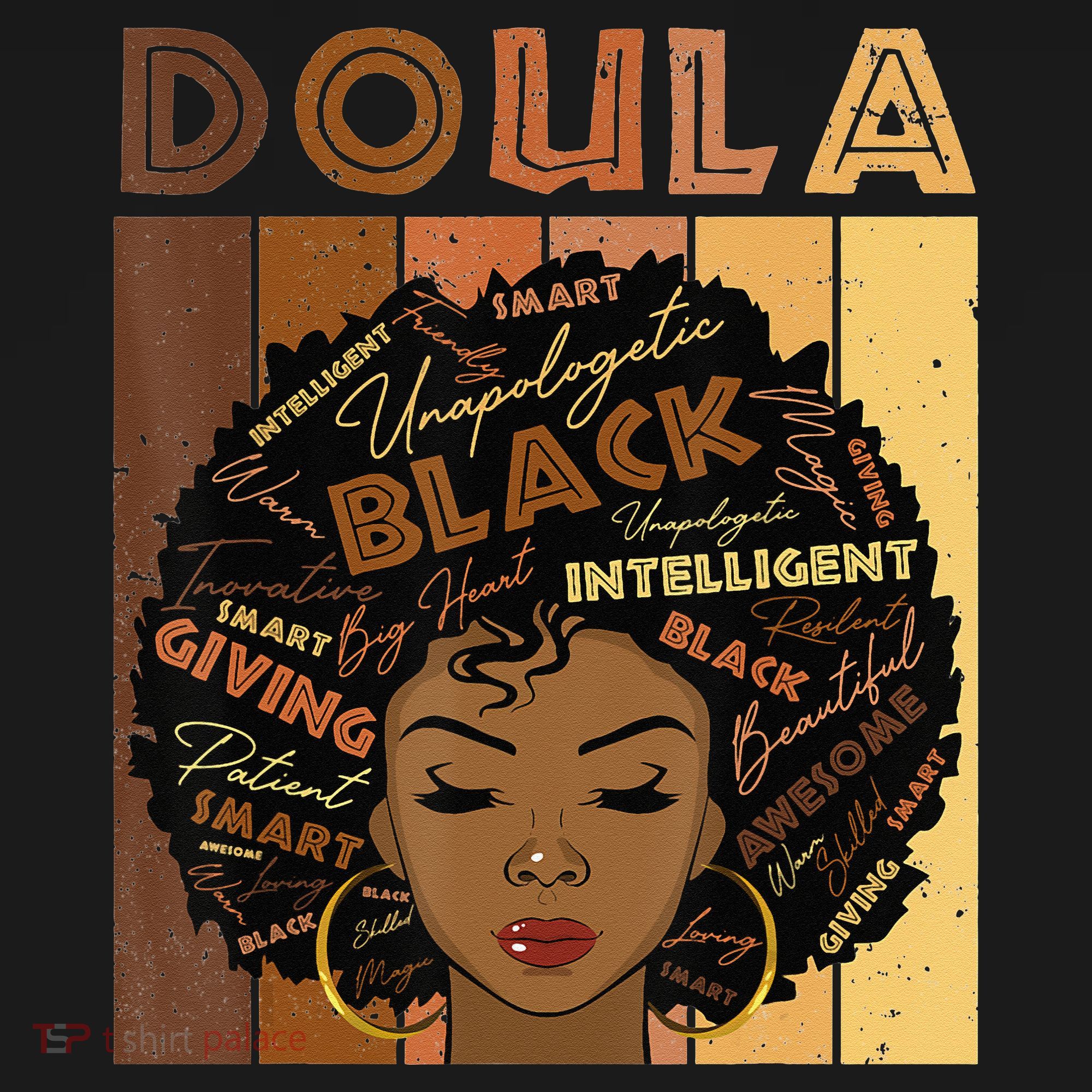 Melanin Doula Afro Hair Black History Month Ornament