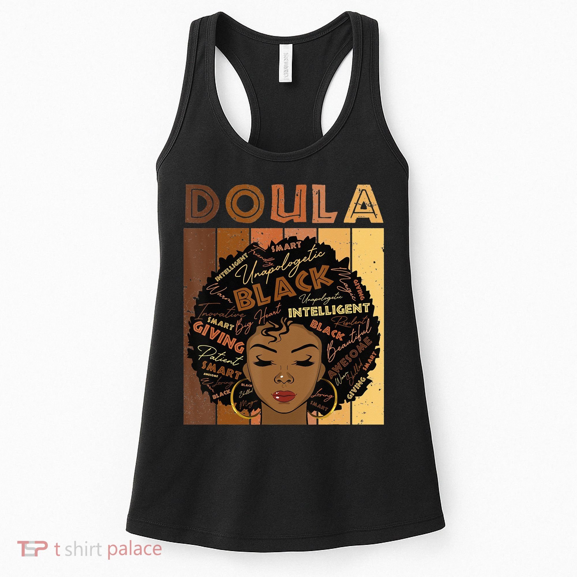 Melanin Doula Afro Hair Black History Month Women's Tank Top