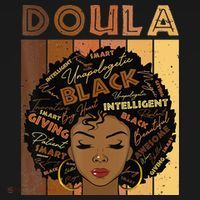 Melanin Doula Afro Hair Black History Month Baby Bodysuit thumb 2