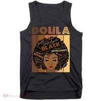Melanin Doula Afro Hair Black History Month Tank Top thumb 0