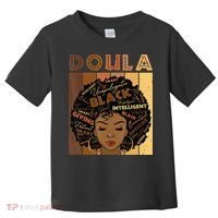 Melanin Doula Afro Hair Black History Month Toddler T-Shirt thumb 0