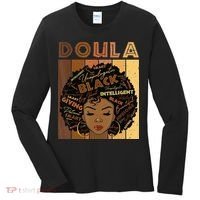 Melanin Doula Afro Hair Black History Month Women's Long Sleeve Shirt thumb 0