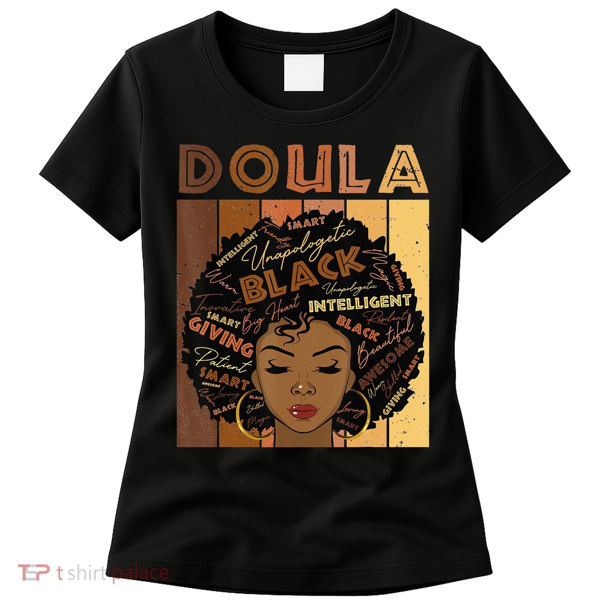 Melanin Doula Afro Hair Black History Month Women's T-Shirt