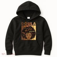 Melanin Doula Afro Hair Black History Month Kids Hoodie thumb 0