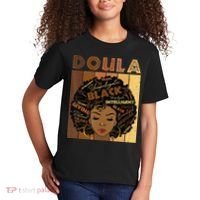 Melanin Doula Afro Hair Black History Month Kids T-Shirt thumb 2