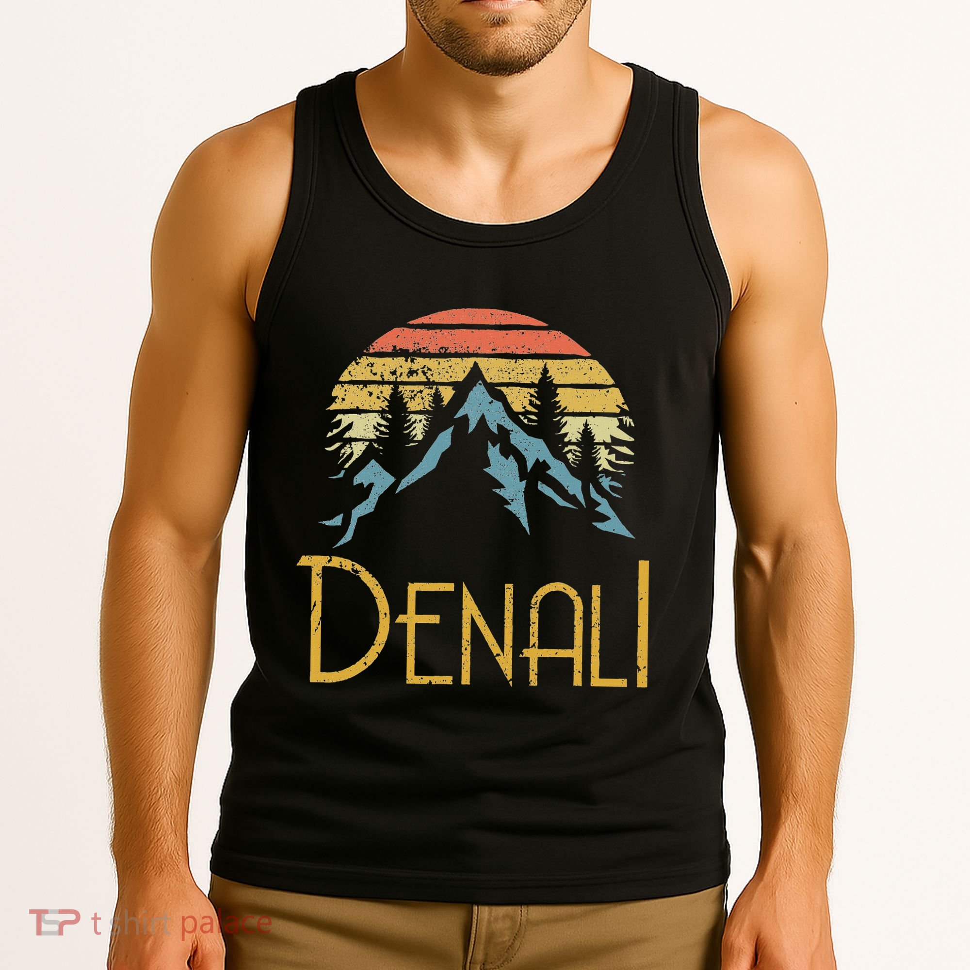 Mount Denali Alaska Mountains Camping Hiking Outdoor Tank Top